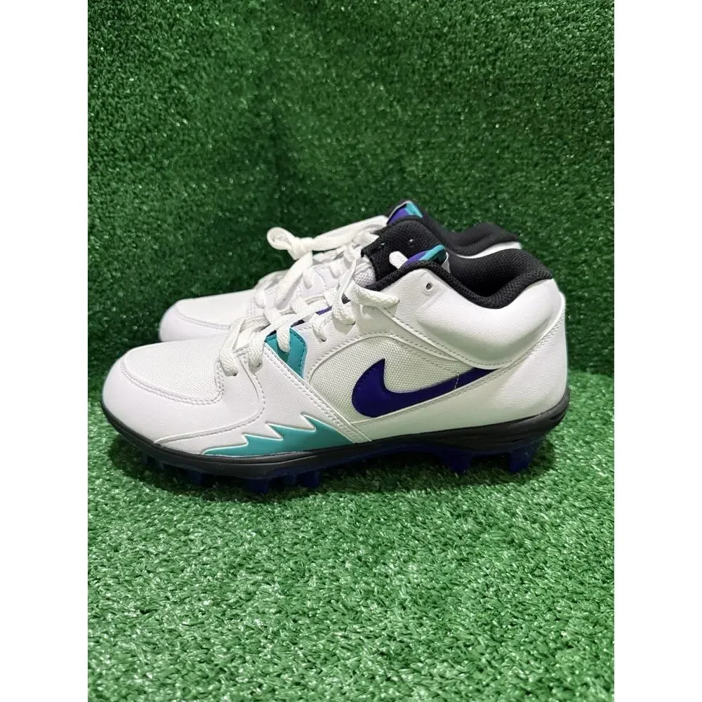 Jordan Stadium 90 Low TD White Grape Football Cleats Men's Size 9 HQ0210-105